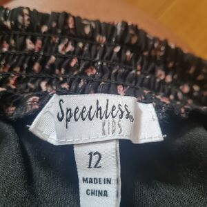 Speechless Black Floral Kids Skirt